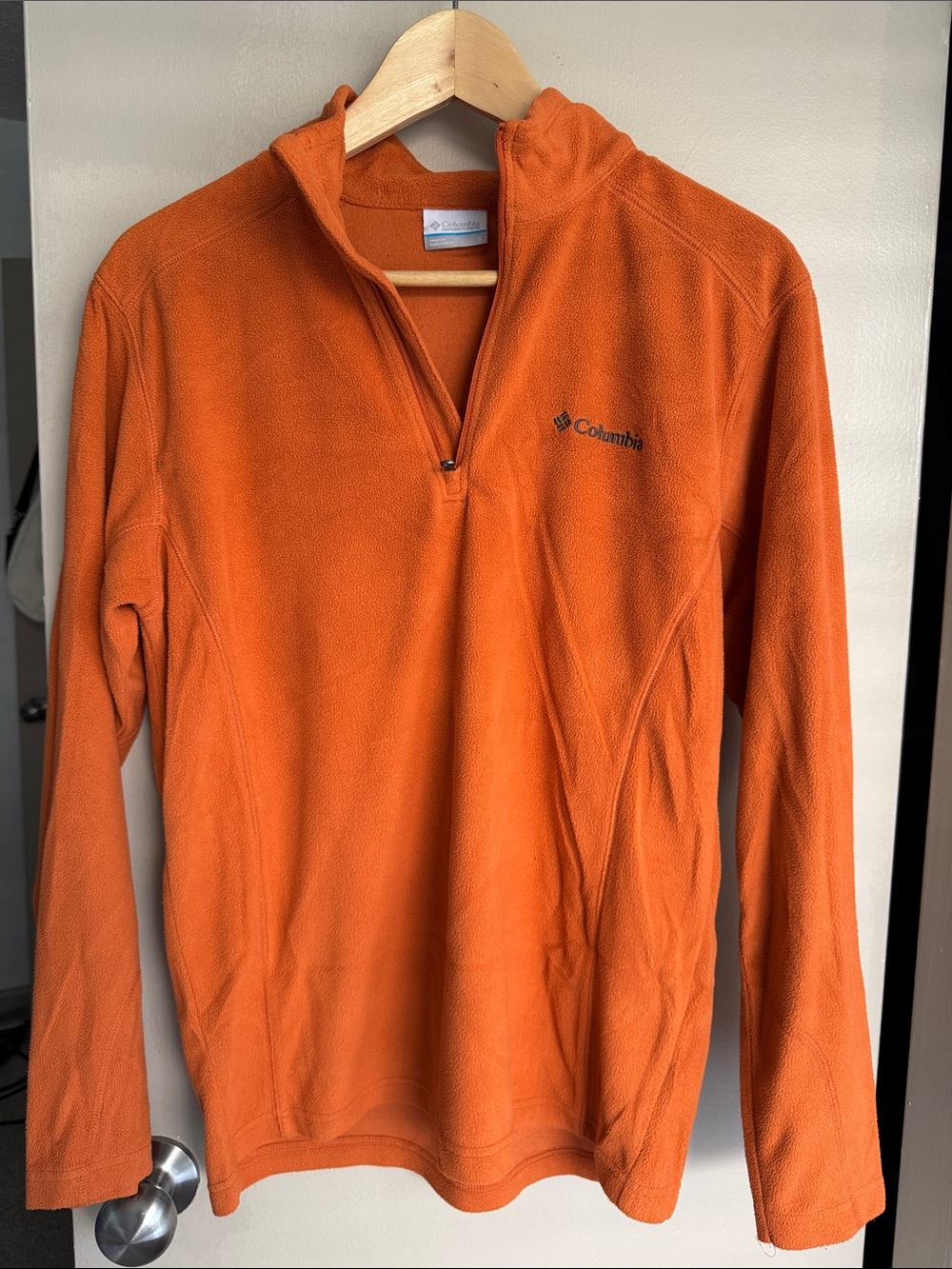Columbia Men's Orange Quarter-Zip Fleece Pullover